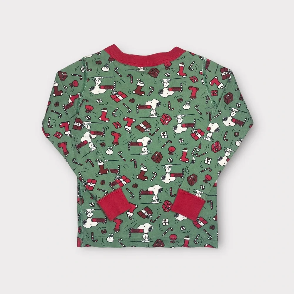 Hanna Andersson x Peanuts Snoopy Holiday Organic Pajama Top - Picture 4 of 4